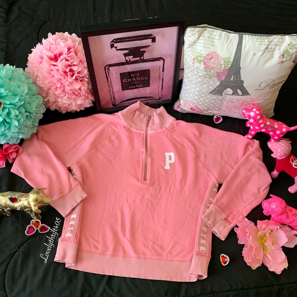 Victoria’s Secret Pink Logo Quarter Zip